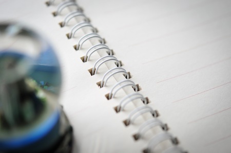 abstract background of close up paperweight on notebook, take some rest after all day work, blurry backgroundの写真素材