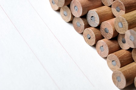 Abstract background of pencils with selective focus limited pencil.の写真素材