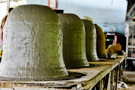 procedure to make product of clay, handmade of clay, clay pot, clay jar, industrial of clayの写真素材