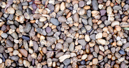 Old Rock Modern Wall Horizontal Background Texture. Close up. Copy Space. Textured Stonework...