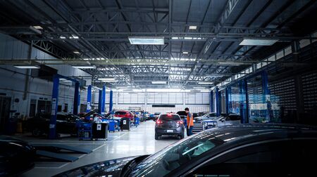 Professional workshop for car serviceの写真素材