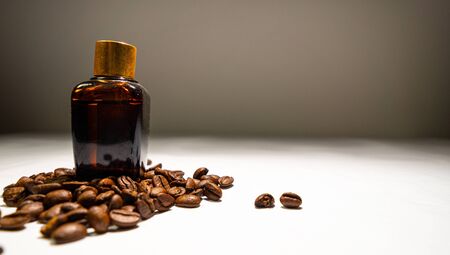 Coffee extracted into oil For scent diffuser. Oil Aromatherapyの写真素材