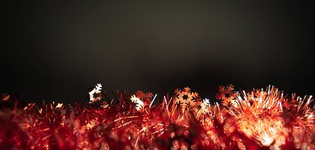 Christmas background have snowflake fir branches decoratedの写真素材