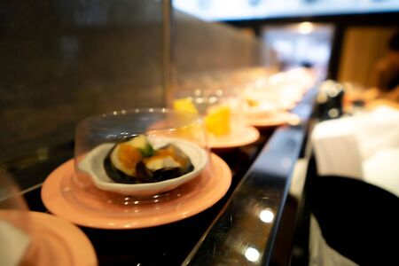 Blurry picture of Japanese Restaurant use for backgroundの写真素材