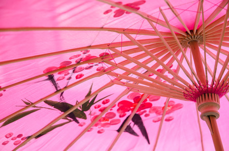 Paper umbrella, silk umbrellaの写真素材