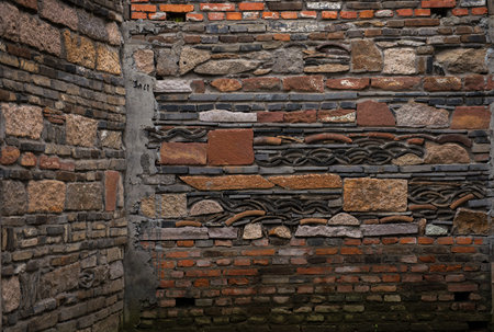 Brick stone wall