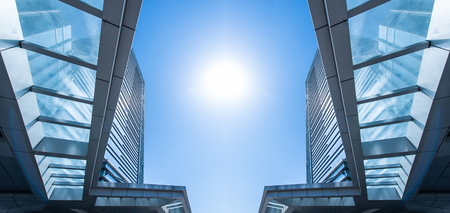 Urban glass curtain wallの写真素材