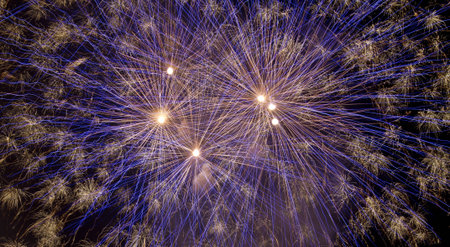 Fireworks, nice colours in the sky