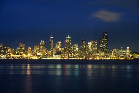 Night view in Seattleのeditorial素材