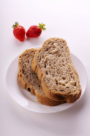 Fresh strawberry and bread