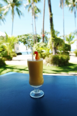 Close shot of a glass of juiceの写真素材