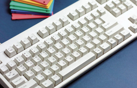 View of computer keyboardの写真素材