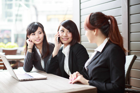 Three business womenの写真素材