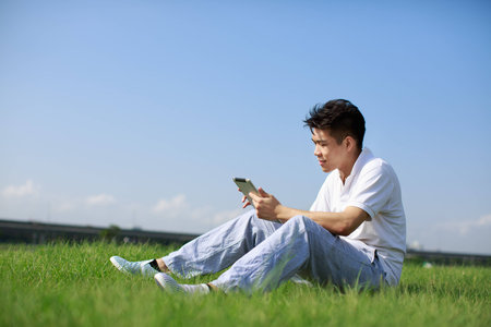 Asian young manの写真素材