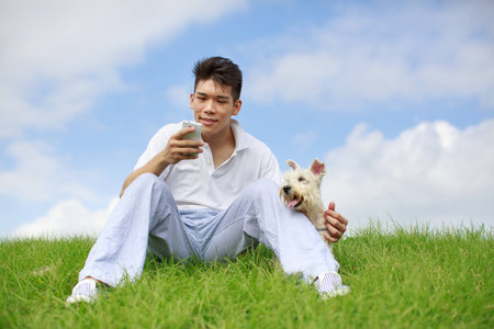 Asian young manの写真素材