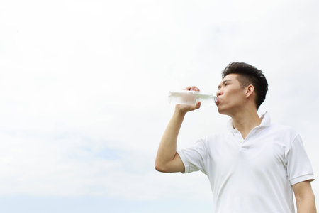 Asian young manの写真素材