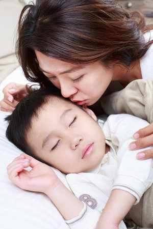 mother and sonの写真素材