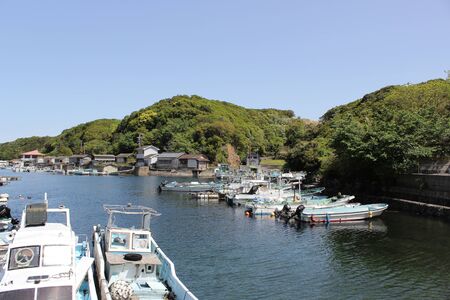 boats at bay, Japanのeditorial素材