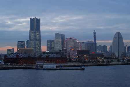 city building at night, Japanのeditorial素材