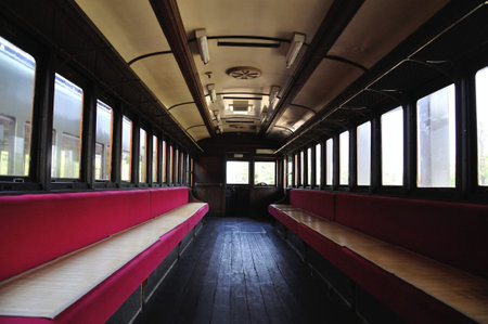 Interior of trainのeditorial素材