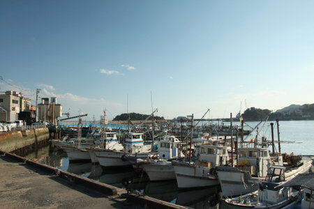 Tomonoura Chino Ponyo on the Cliff Movie Set Japanのeditorial素材