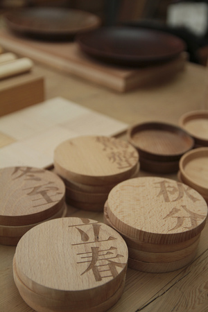 wooden handcraftの写真素材