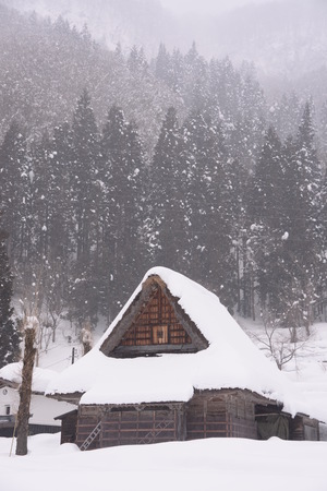 Spot Gokayama Ainokura Hands in Prayer Village Japanのeditorial素材