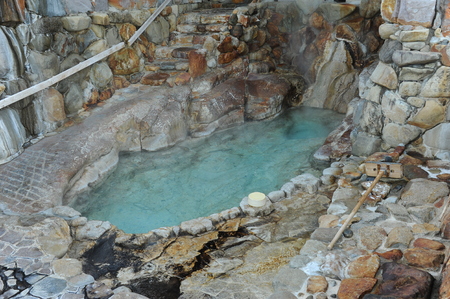 Tour of the outer hot water,Hot water of Saki,Japanのeditorial素材