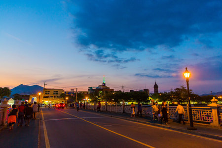 Korea Minamihara, Minamihara, Mesh Liao riverのeditorial素材