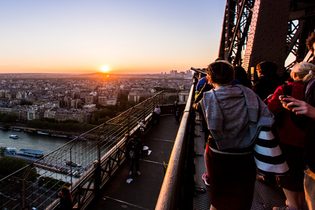 Sunset at Paris, Franceのeditorial素材
