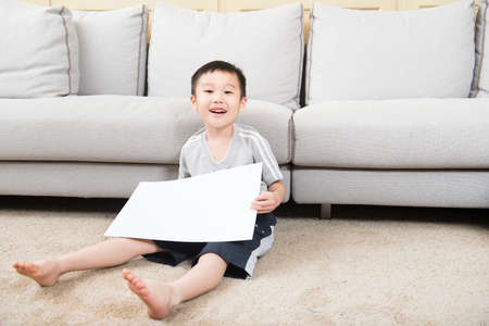 Portrait of little boyの写真素材