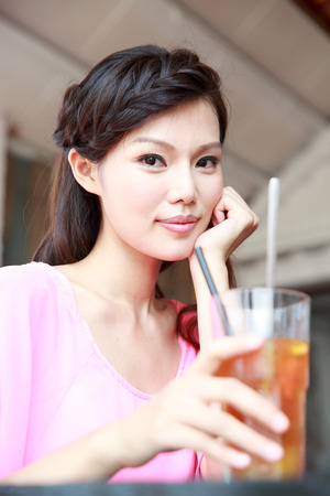 Portrait Of Asian Young Womanの写真素材