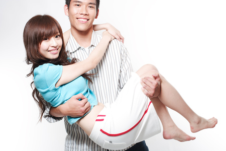 Portrait of a young couple の写真素材