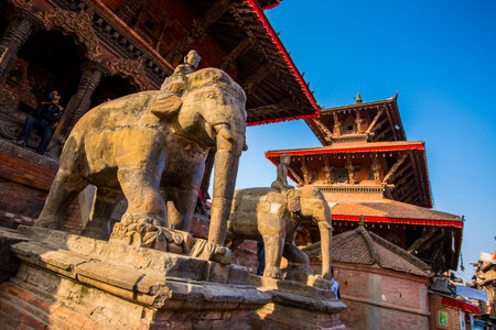 Nepal, Patan Dubar Squareの写真素材