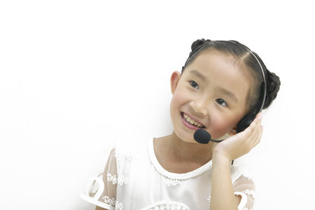 Portrait of little girlの写真素材