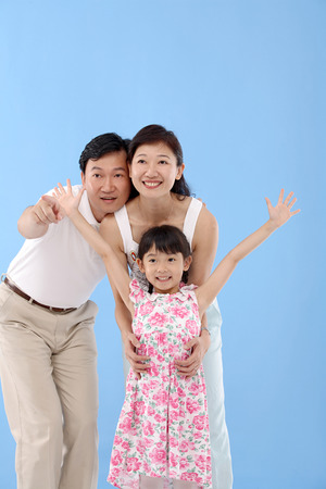 Portrait of young familyの写真素材