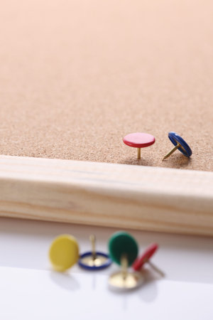 Frame and thumbtacksの写真素材