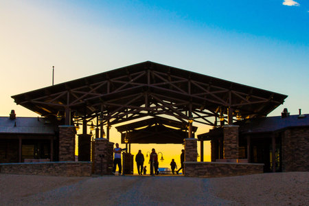 Landscape view of a garage