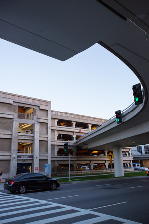 Exterior view of Los Angeles Airportのeditorial素材
