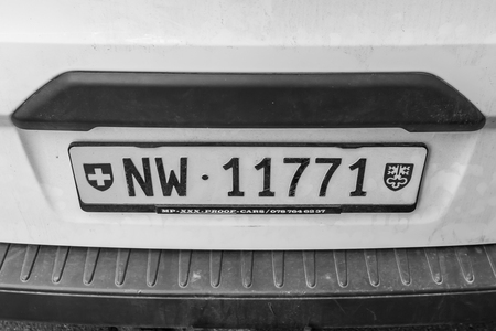 plate number at Switzerland streetのeditorial素材