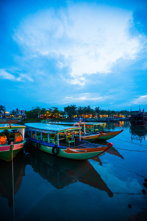 Hoi An Ancient Town, Qiupeng riverのeditorial素材