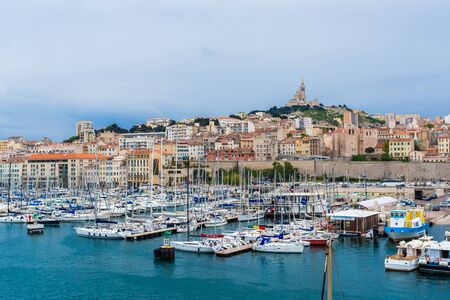 Marseilles port view, Franceのeditorial素材