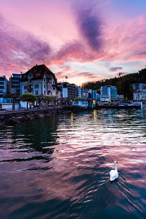Brunnen, Switzerlandのeditorial素材
