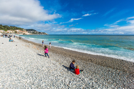 beach scenery at Franceのeditorial素材
