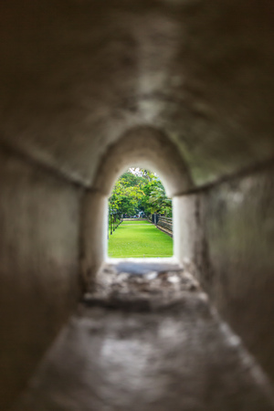 Peep hole at a scenic areaの写真素材