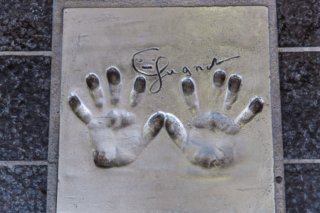 hand print at Avenue of Stars, Cannes, Franceのeditorial素材