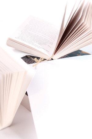 Books on on white backgroundのeditorial素材