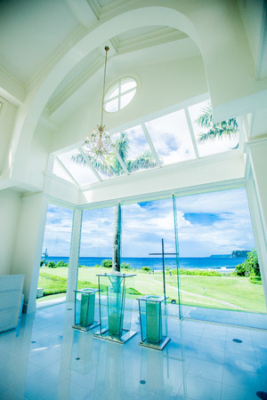 church interior at Guamのeditorial素材