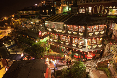 Jiufen antique street,New Taipei,Taiwanのeditorial素材