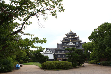Exterior view of Okayama Castle, Japanのeditorial素材